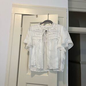 Zara White Lace Blouse